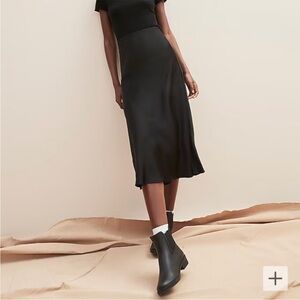 J. Crew Gwyneth Slip Skirt Black S